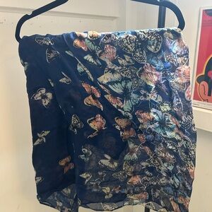 Butterfly Print Circle Scarf